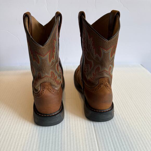 Ariat Kids WorkHog Western Leather Boots Size 4.5 Youth Pull-On Style 10007836 - Picture 8 of 14